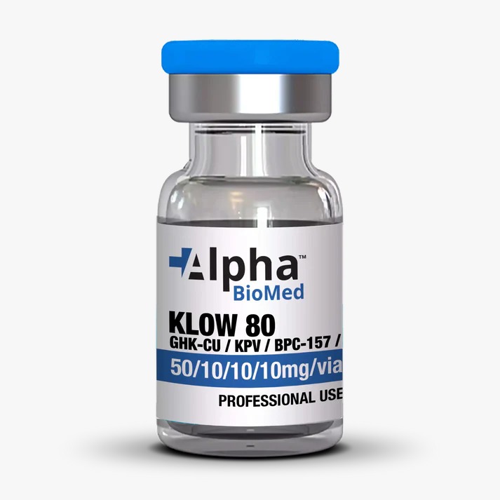 KLOW 80 - GHK-Cu (50mg) / KPV (10mg) / BPC-157 (10mg) / TB500 (10mg) ( 10 Vials )